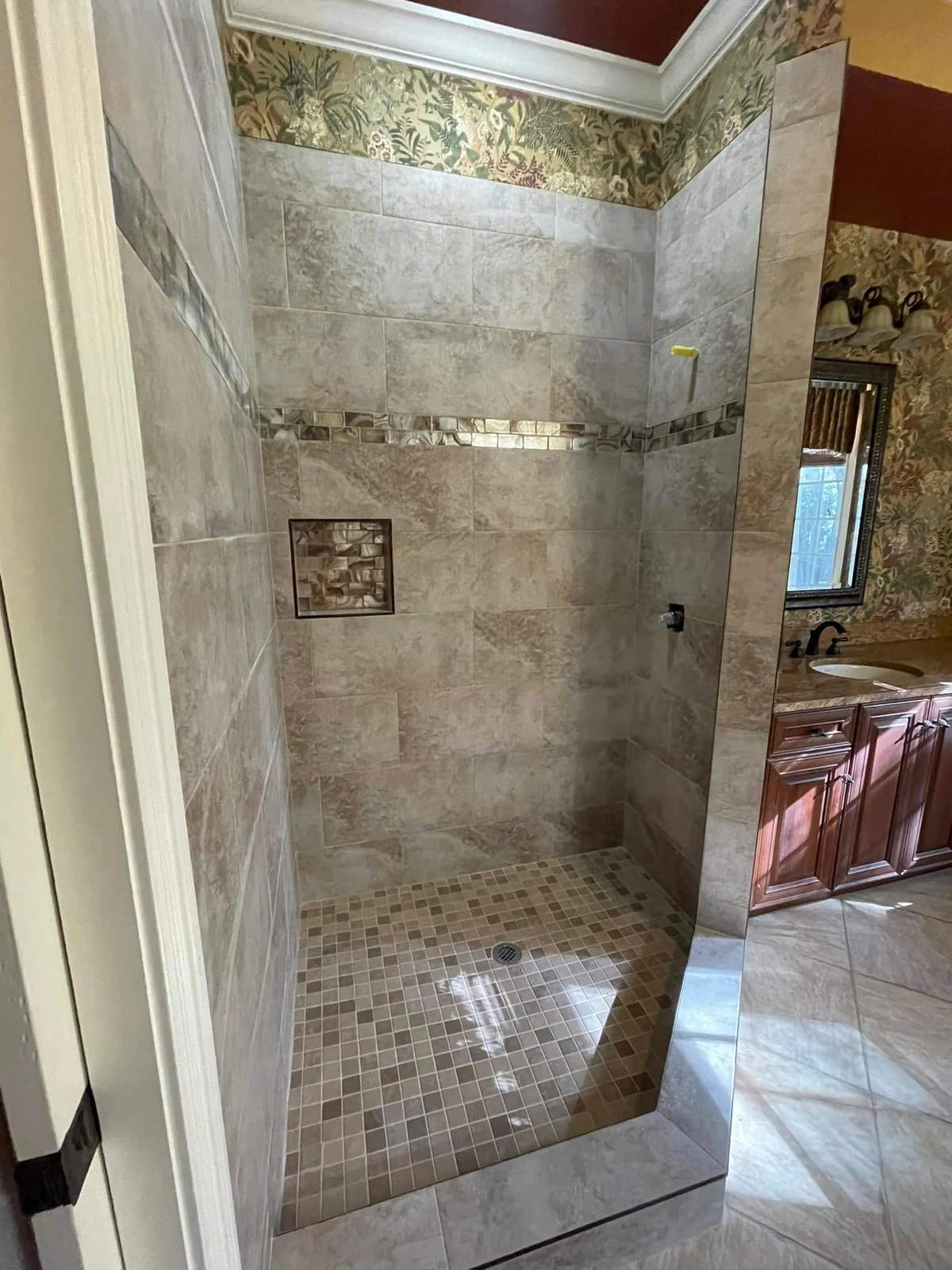 Luxury tiled shower in a master bathroom in Hilton Head, SC